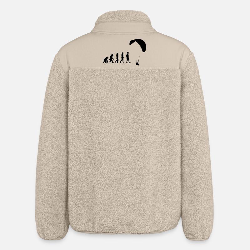 Evolution Gleitschirm - Relaxed Fit Unisex Sherpajacke von Stanley/Stella - Beige