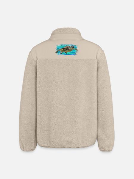 Schildkröte - Relaxed Fit Unisex Sherpajacke von Stanley/Stella - Beige