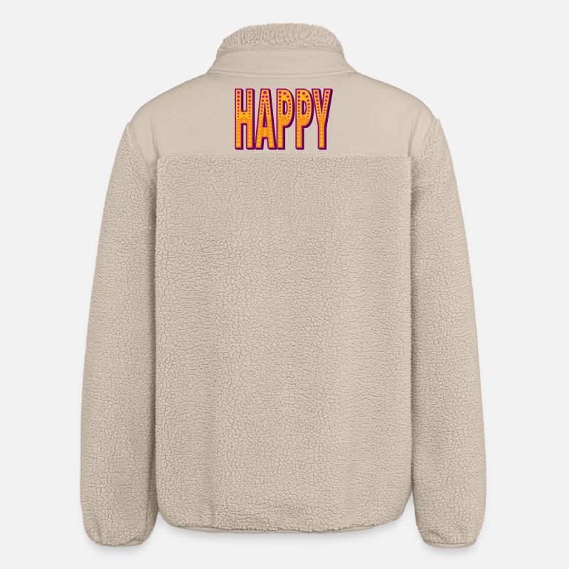 Style de cirque heureux - Veste sherpa unisexe coupe décontractée Stanley/Stella - beige