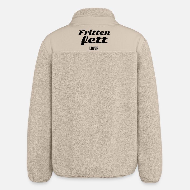 Frittenfett Lover - Relaxed Fit Unisex Sherpajacke von Stanley/Stella - Beige