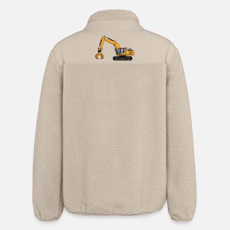 Bagger Baggerfahrer Baustelle  - Relaxed Fit Unisex Sherpajacke von Stanley/Stella - Beige