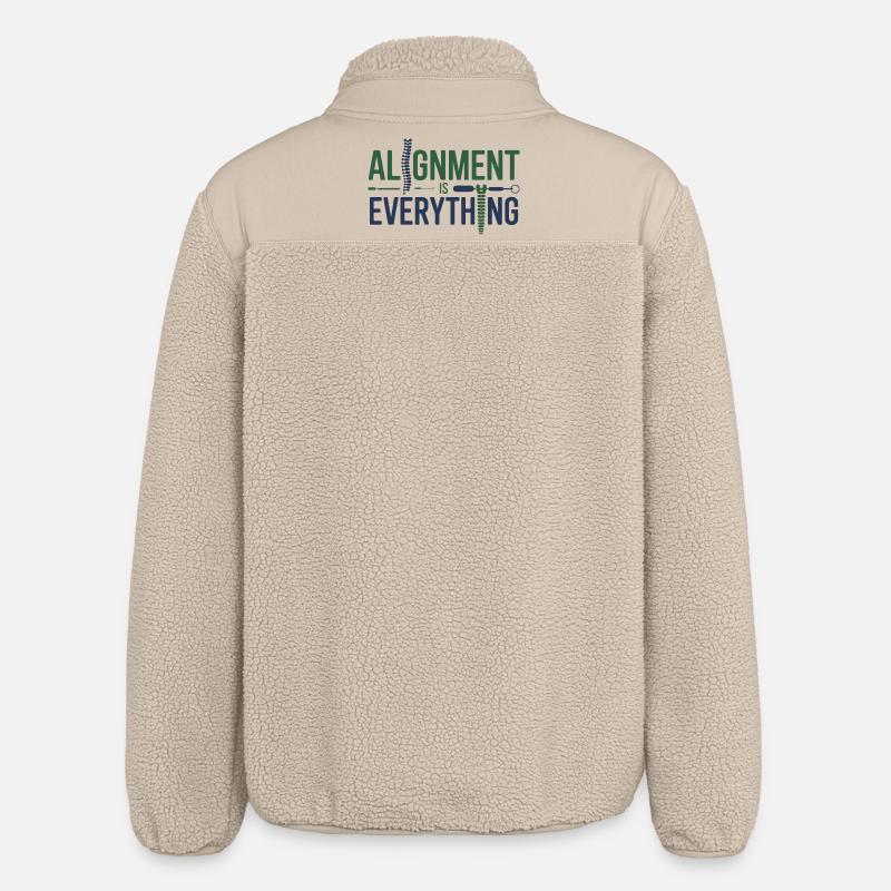 Chiropractor Alignment Is Everything Professional  - Relaxed Fit Unisex Sherpa Jacket by Stanley/Stella - beige