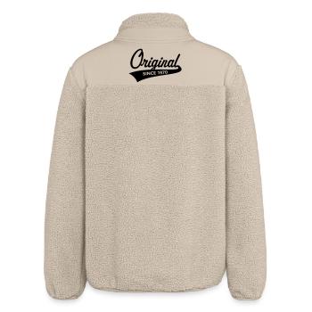Original Since 1970 (year of birth, birthday / B) - Relaxed Fit Unisex Sherpa Jacket by Stanley/Stella - beige - Back