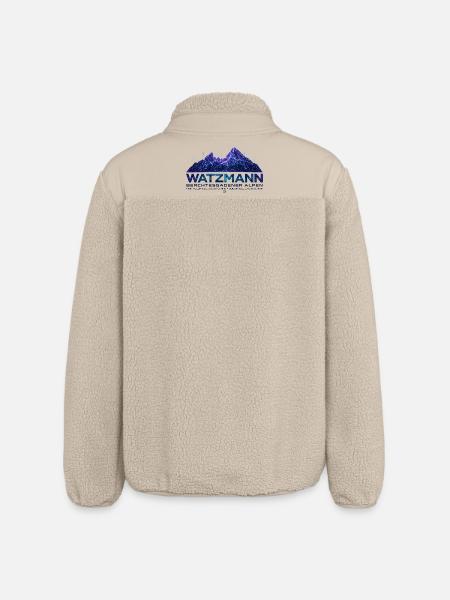 Watzmann Cyberpunk Silhouette | Neon Future - Relaxed Fit Unisex Sherpajacke von Stanley/Stella - Beige