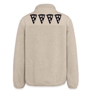 Pizza slice - Relaxed Fit Unisex Sherpa Jacket by Stanley/Stella - beige - Back