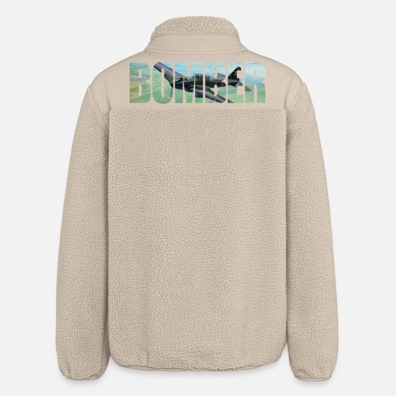 Bomber IL-2 - Relaxed Fit Unisex Sherpajacke von Stanley/Stella - Beige