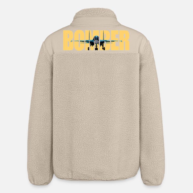 Bomber Su-34 - Relaxed Fit Unisex Sherpajacke von Stanley/Stella - Beige