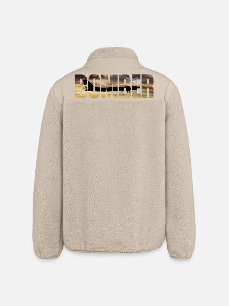 Bomber Tu-95 - Relaxed Fit Unisex Sherpa Jacket by Stanley/Stella - beige