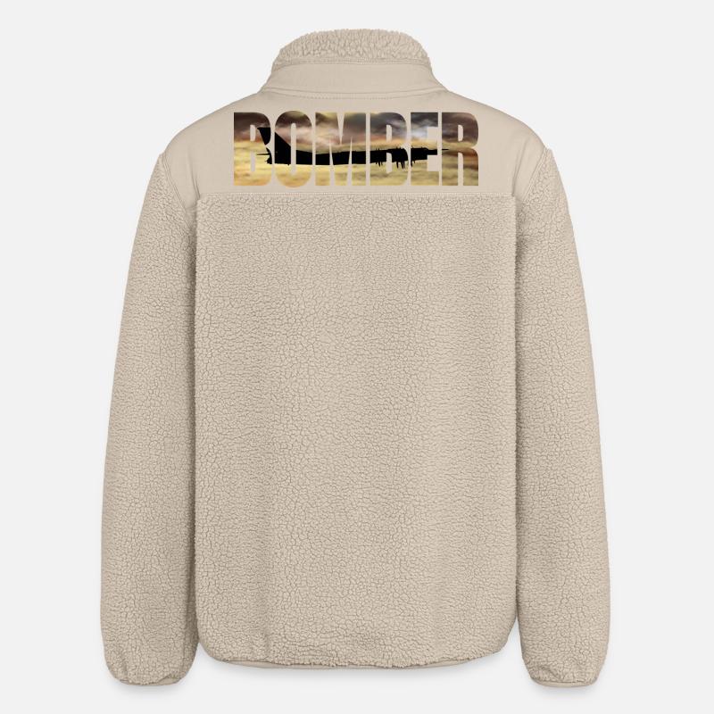 Blouson aviateur Tu-95 - Veste sherpa unisexe coupe décontractée Stanley/Stella - beige