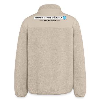 Penser, c’est comme chercher sur Google – mais plus évident - Veste sherpa unisexe coupe décontractée Stanley/Stella - beige - Dos