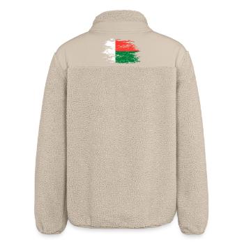 Drapeau de Madagascar utilisé - Veste sherpa unisexe coupe décontractée Stanley/Stella - beige - Dos