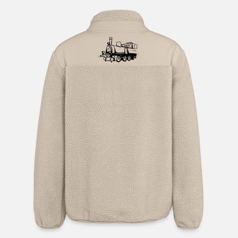 Dessin de train - Veste sherpa unisexe coupe décontractée Stanley/Stella - beige