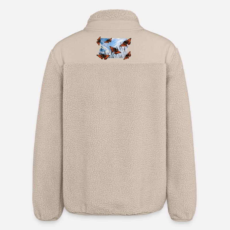 SCHMETTERLING - Relaxed Fit Unisex Sherpajacke von Stanley/Stella - Beige