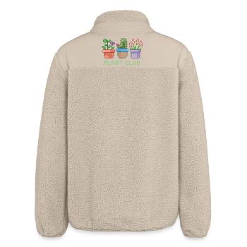 Pixel Plant Club Vibes - Relaxed Fit Unisex Sherpajacke von Stanley/Stella - Beige - Hinten