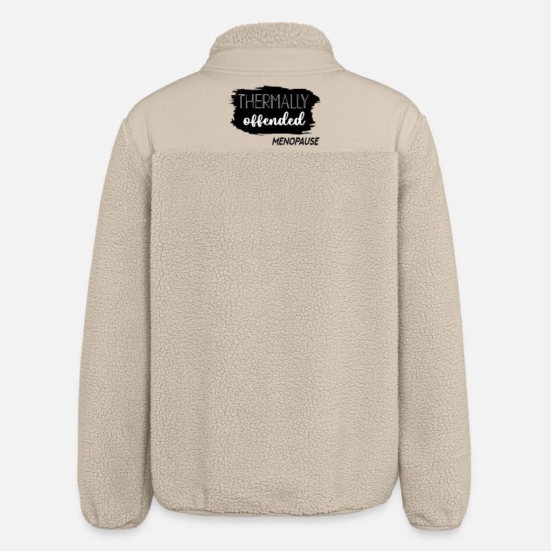 hot flashes menopause - Relaxed Fit Unisex Sherpa Jacket by Stanley/Stella - beige