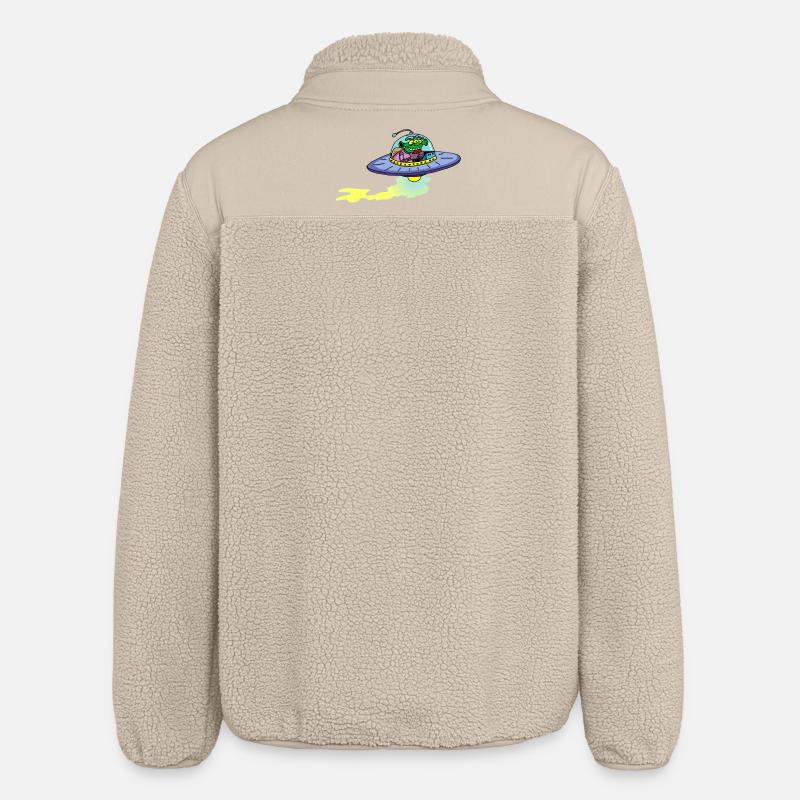 Alien alien spacecraft - Relaxed Fit Unisex Sherpa Jacket by Stanley/Stella - beige