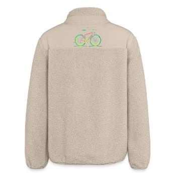 Road Bike Retrowave - Relaxed Fit Unisex Sherpa Jacket by Stanley/Stella - beige - Back