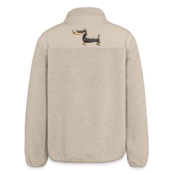 Darinka der Dackel - Relaxed Fit Unisex Sherpajacke von Stanley/Stella - Beige - Hinten