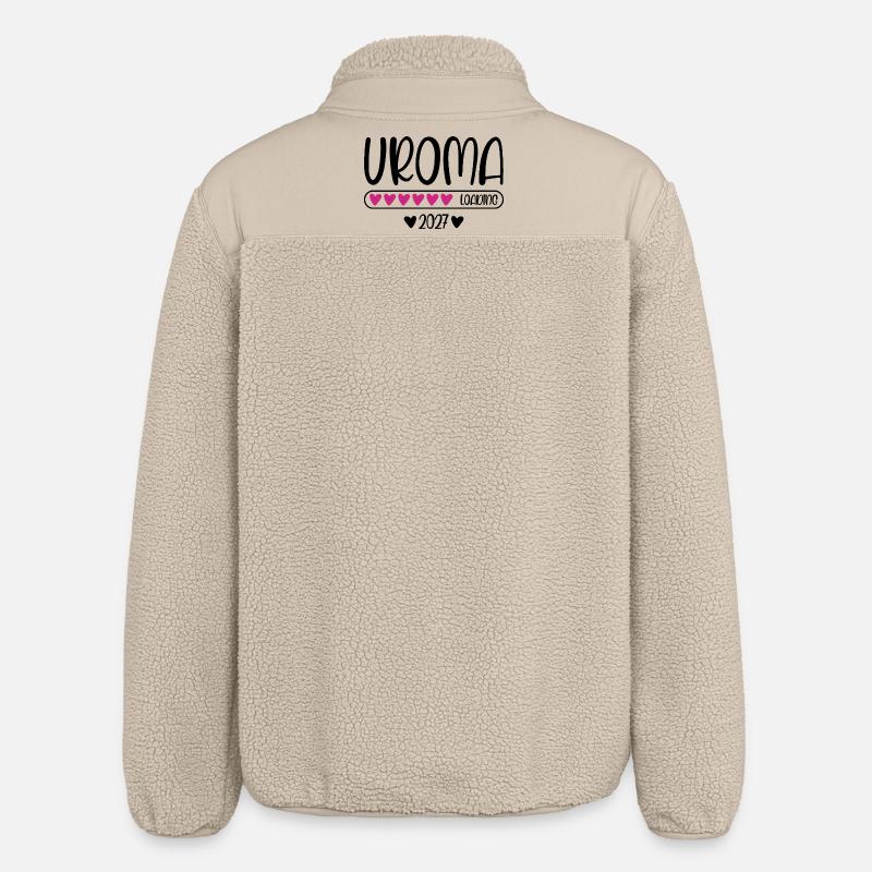 Great-grandma 2027 loading with heart loading bar - Relaxed Fit Unisex Sherpa Jacket by Stanley/Stella - beige