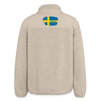 Schweden Flagge / Geschenk Skandinavien Stockholm - Relaxed Fit Unisex Sherpajacke von Stanley/Stella - Beige - Hinten