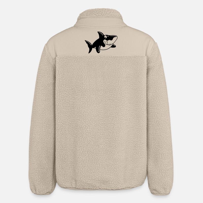 Requin comique - Veste sherpa unisexe coupe décontractée Stanley/Stella - beige