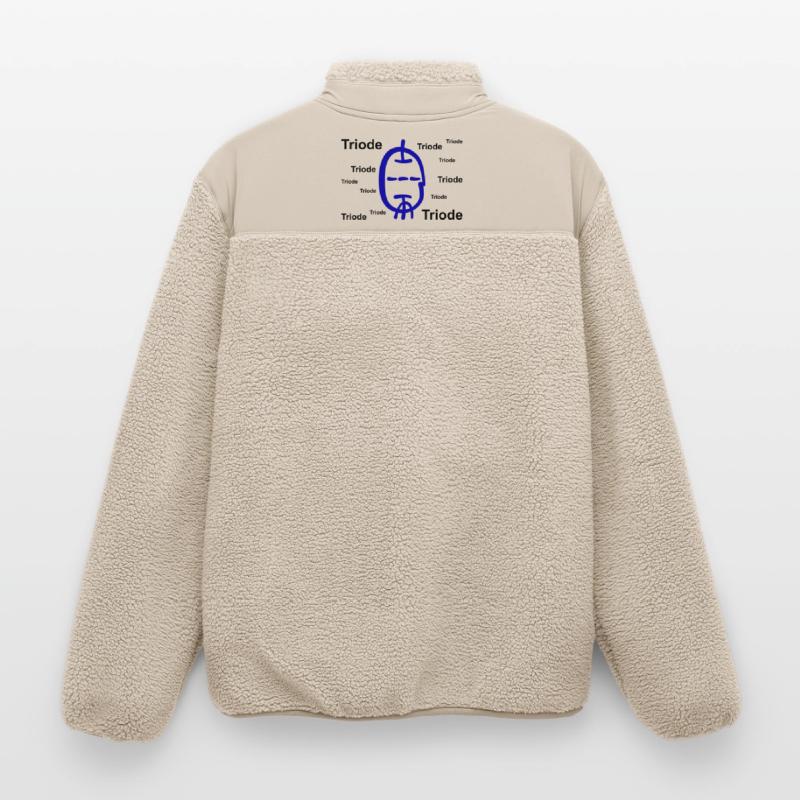 Calligraphic Style Triode with Text Relaxed Fit Unisex Sherpa Jacket by Stanley/Stella