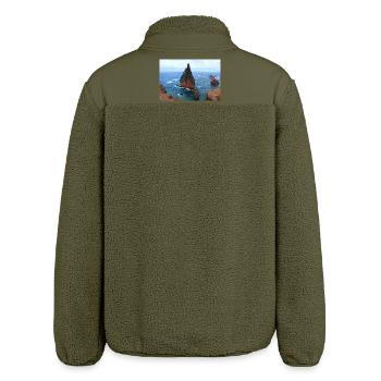 Madeira Portugal Poster - Relaxed Fit Unisex Sherpajacke von Stanley/Stella - Khaki - Hinten