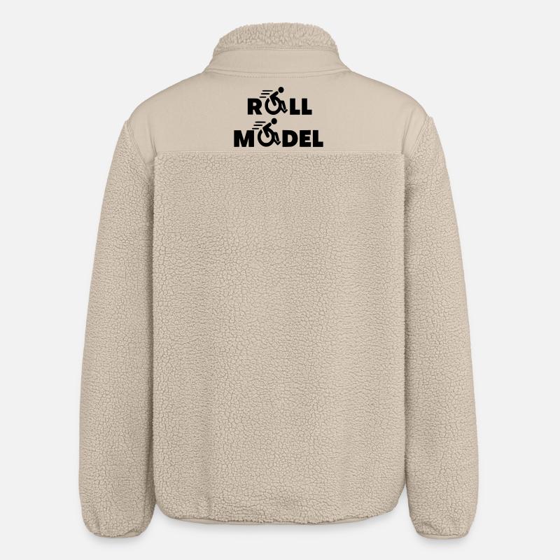 Jeder Rollstuhlfahrer ist ein Vorbild * - Relaxed Fit Unisex Sherpajacke von Stanley/Stella - Beige