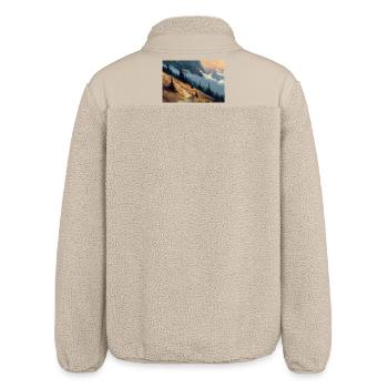 Poster Illustration Paysage de Montagne - Veste sherpa unisexe coupe décontractée Stanley/Stella - beige - Dos