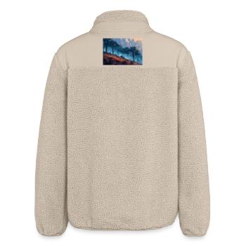 Poster Illustration Paysage de Forêt - Veste sherpa unisexe coupe décontractée Stanley/Stella - beige - Dos