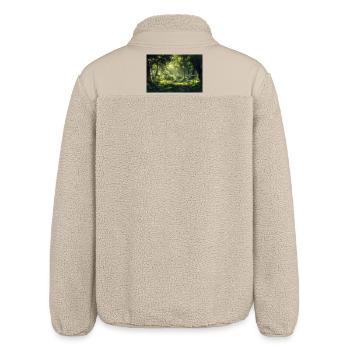 Poster Illustration Paysage de Forêt - Veste sherpa unisexe coupe décontractée Stanley/Stella - beige - Dos