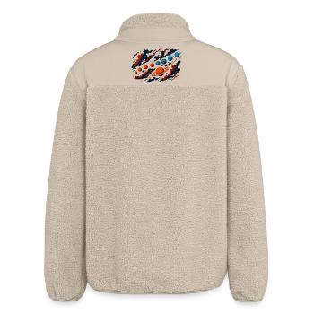 Planets Solar System Universe Fun Astronomical - Relaxed Fit Unisex Sherpa Jacket by Stanley/Stella - beige - Back
