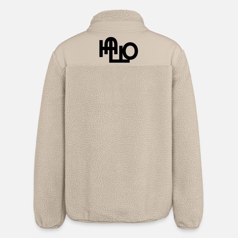 Hello welcome - Relaxed Fit Unisex Sherpa Jacket by Stanley/Stella - beige