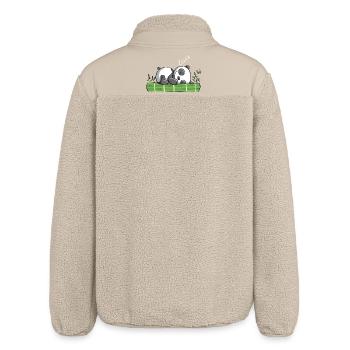 Our dream Panda ZZzzZZzz - Pandas - Bear - Comic - Relaxed Fit Unisex Sherpa Jacket by Stanley/Stella - beige - Back