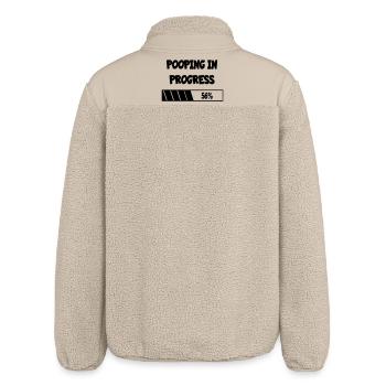 Poop in the making, progress * - Relaxed Fit Unisex Sherpa Jacket by Stanley/Stella - beige - Back