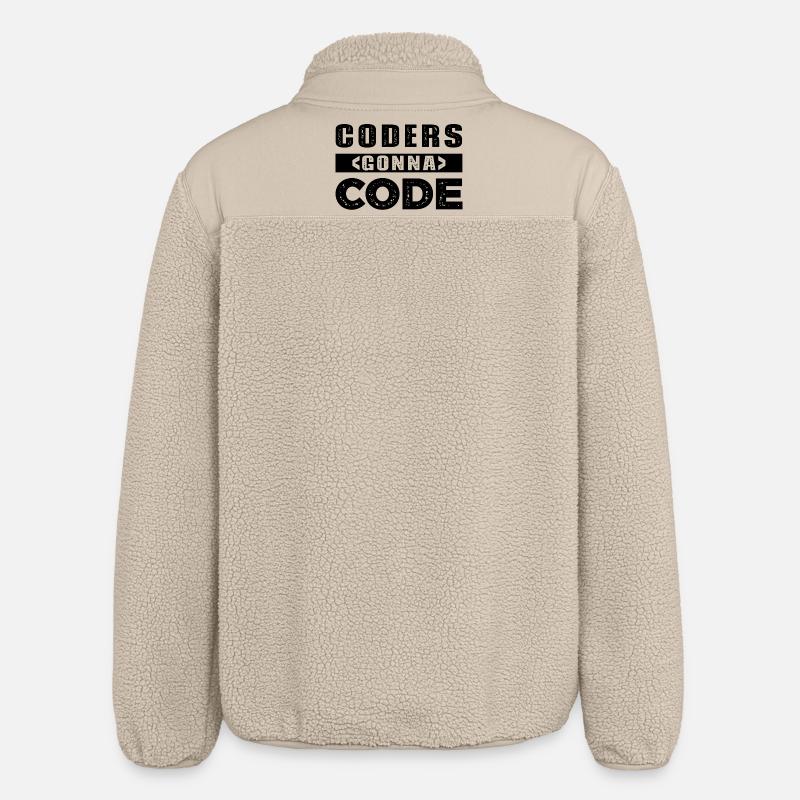 Coders Gonna Code - Relaxed Fit Unisex Sherpajacke von Stanley/Stella - Beige