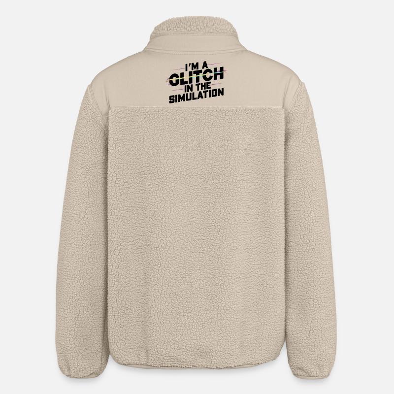 I’m a Glitch in the Simulation - Relaxed Fit Unisex Sherpajacke von Stanley/Stella - Beige