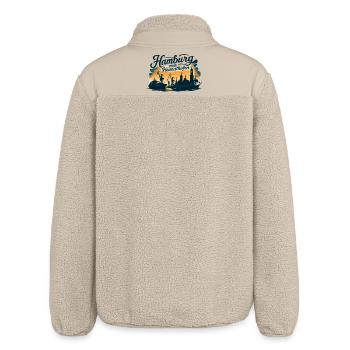 Hamburg My Homeport City Silhouette Gift - Relaxed Fit Unisex Sherpa Jacket by Stanley/Stella - beige - Back