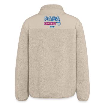 Werdender Papa 2026 Geschenk Baby Ankündigung - Relaxed Fit Unisex Sherpajacke von Stanley/Stella - Beige - Hinten