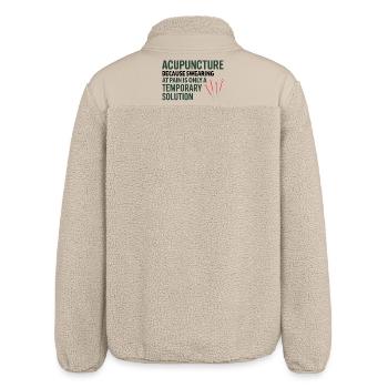Akupunktur, weil Fluchen nur vorübergehend ist - Relaxed Fit Unisex Sherpajacke von Stanley/Stella - Beige - Hinten