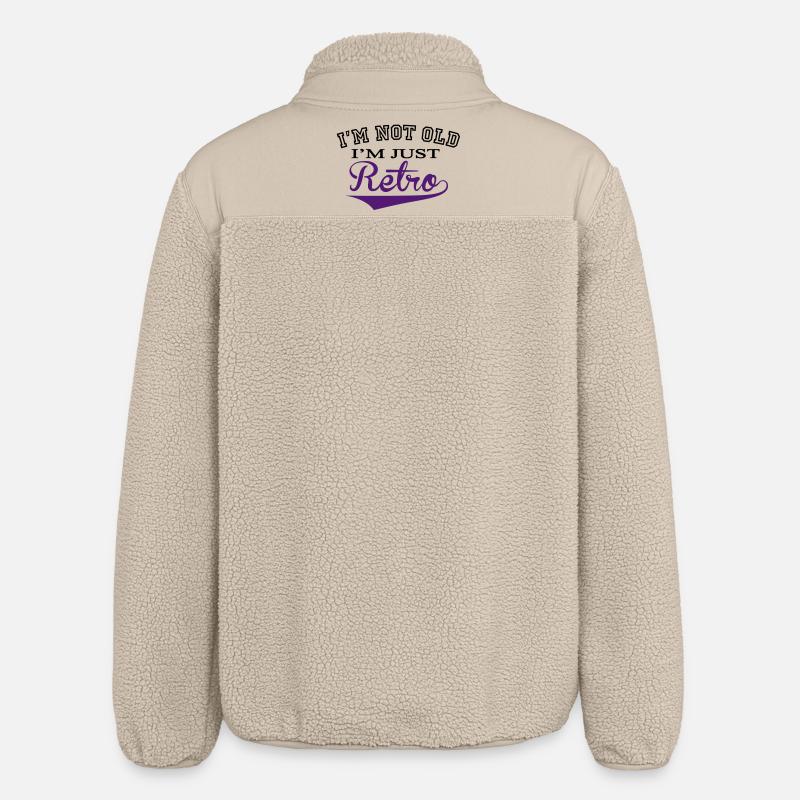 Not Old....Retro - 2 Colour - Relaxed Fit Unisex Sherpajacke von Stanley/Stella - Beige
