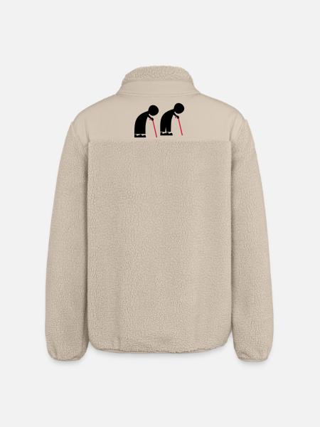 old people - Relaxed Fit Unisex Sherpa Jacket by Stanley/Stella - beige