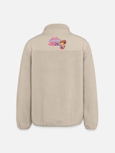Big Sister 2026 Only Child End - Relaxed Fit Unisex Sherpa Jacket by Stanley/Stella - beige