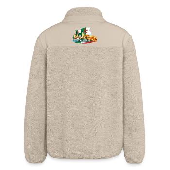 Algeria Flag Monument Deco Desert Travel - Relaxed Fit Unisex Sherpa Jacket by Stanley/Stella - beige - Back