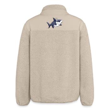 Requin comique - Veste sherpa unisexe coupe décontractée Stanley/Stella - beige - Dos