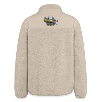 P-38 Lightning - Relaxed Fit Unisex Sherpa Jacket by Stanley/Stella - beige - Back