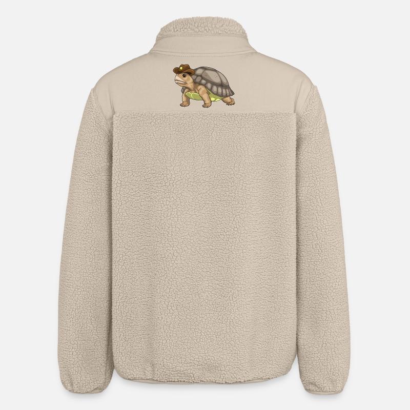 Turtle Sheriff Sheriff's Hat - Relaxed Fit Unisex Sherpa Jacket by Stanley/Stella - beige