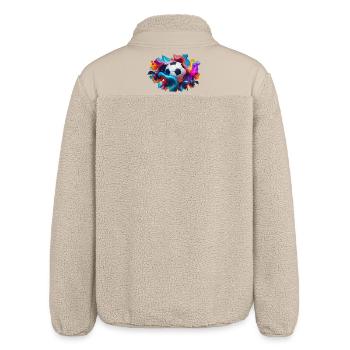 Colorful Soccer | Fußballspieler - Relaxed Fit Unisex Sherpajacke von Stanley/Stella - Beige - Hinten