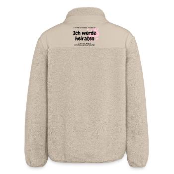 Junggesellenabschied - letzte Chance, Mädels! - Relaxed Fit Unisex Sherpajacke von Stanley/Stella - Beige - Hinten