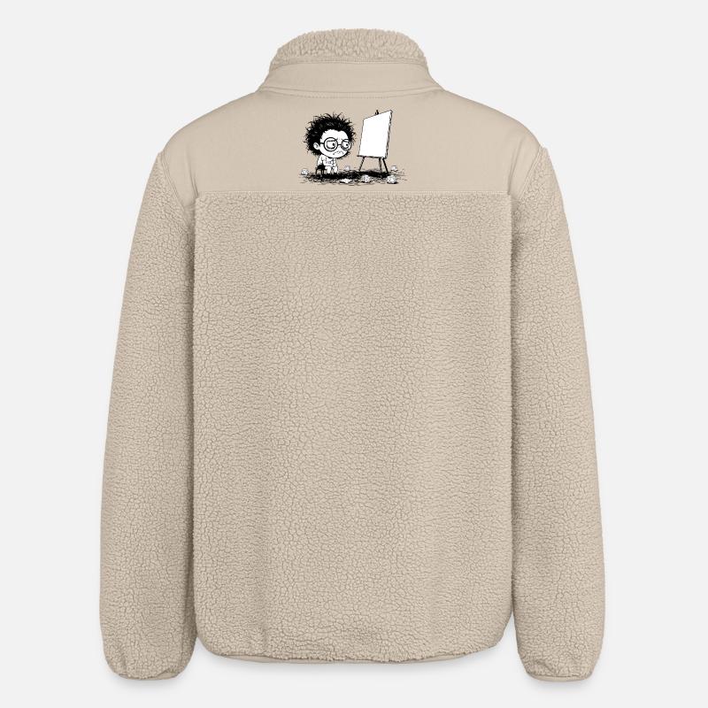 Künstler Creative Blocking Empty Canvas Manga - Relaxed Fit Unisex Sherpajacke von Stanley/Stella - Beige